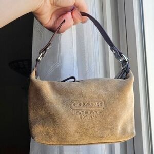 Coach Leatherware Est. 1941 Mini Suede tan Shoulder Bag